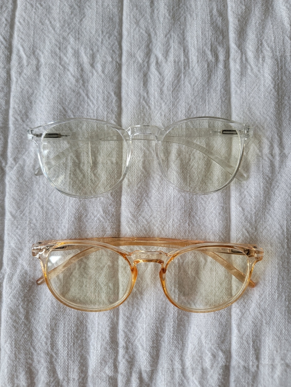 Amazon Set Of 2 Blue Light Filtering Glasses Clear/Peach